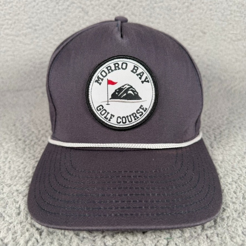 Morro Bay Golf Course Unisex One Size Black Snapback Dad Hat Patch Logo Pukka